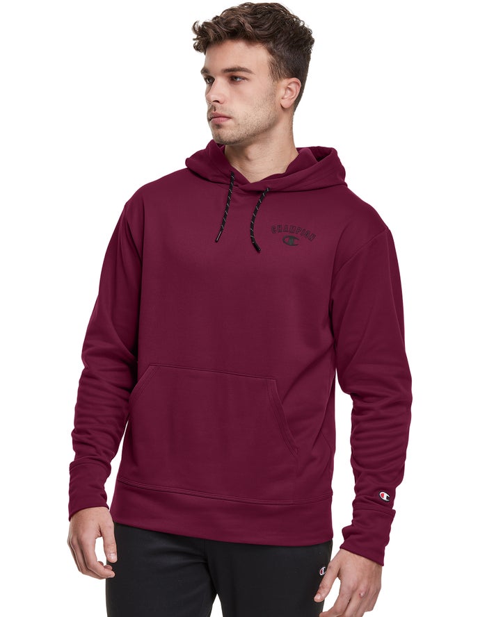 Champion Mens Hoodie NZ - Game Day Block Arch Logo Purple ( 6413-FNMDL )